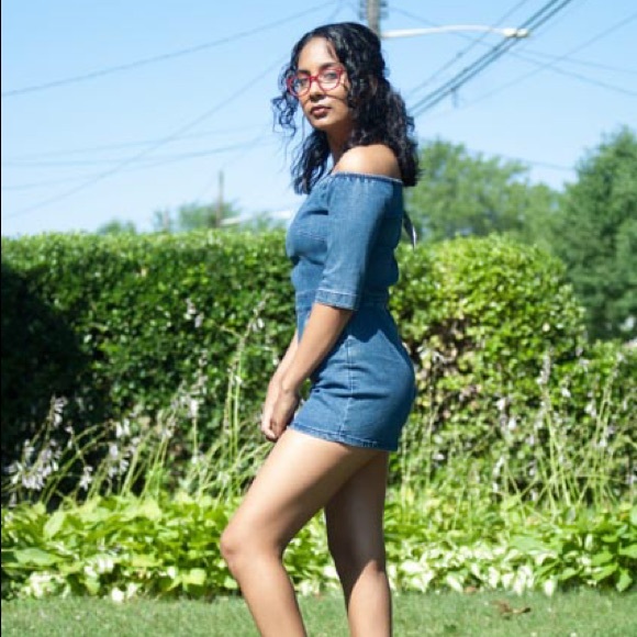 Off The Shoulder Romper - Picture 2 of 3